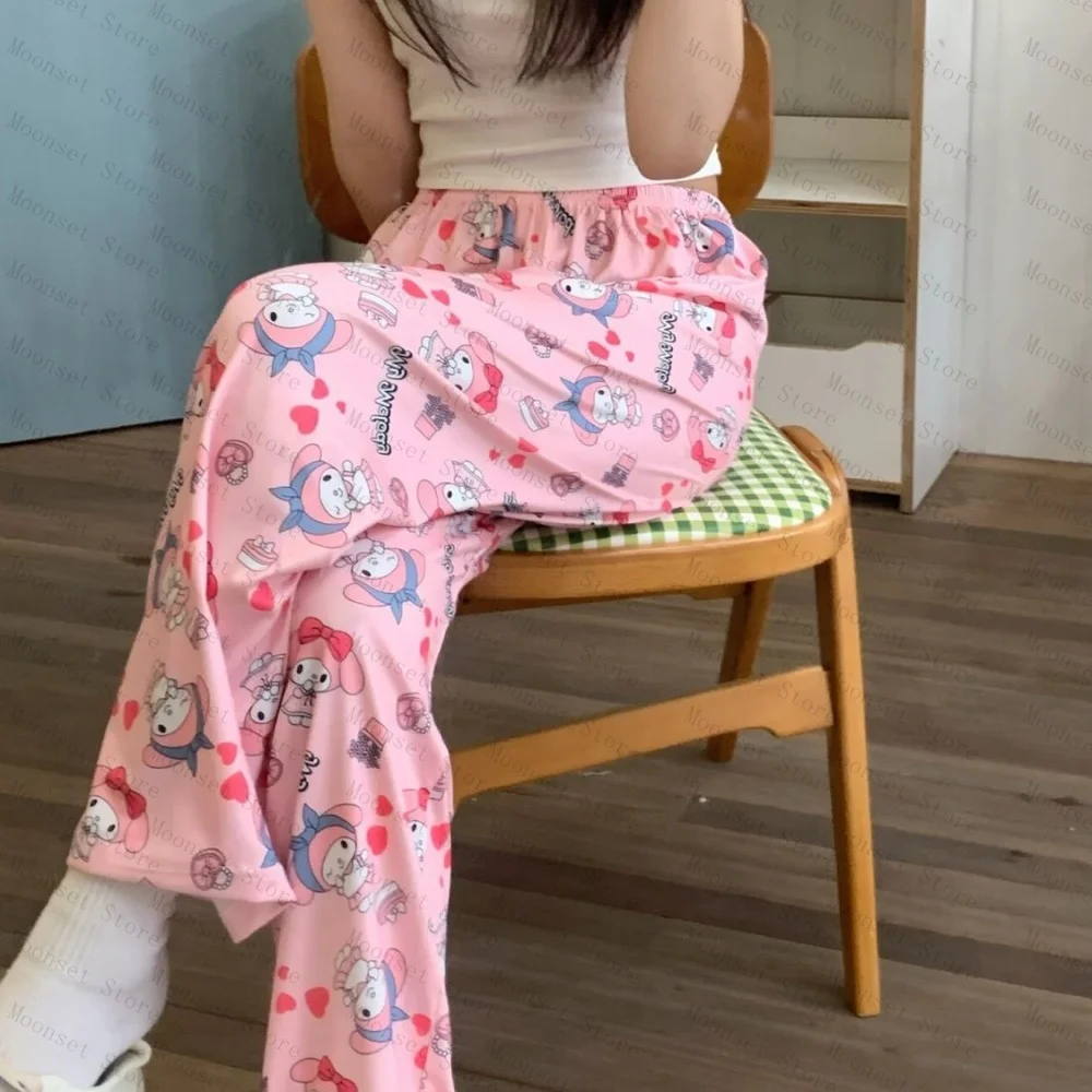 سراويل منزلية نسائية من حرير الحليب للخريف والشتاء سراويل بيجامة بنمط جديد ناعمة ومريحة يمكن ارتداؤها في الخارج #1