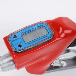 Electronic Metering Fuel Gun Digital Display Diesel Gasoline Methanol Metering Large Flow Meter Stainless Steel Refilling Nozzle