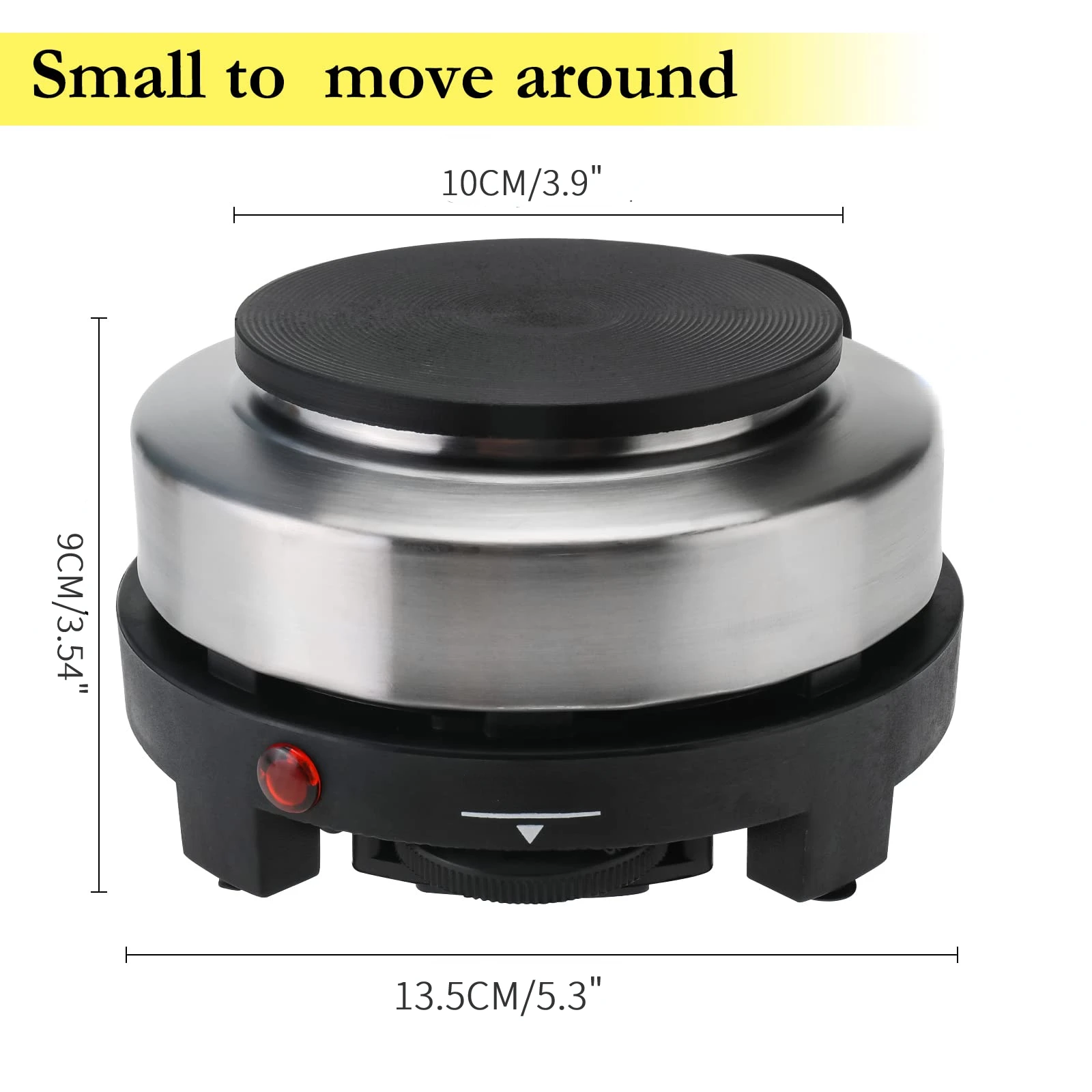 500W Mini Electric Hot Plate for Cooking Stove Portable Travel Heating 5-Speed Electric Burner for Fried Egg Coffee Tea 220V