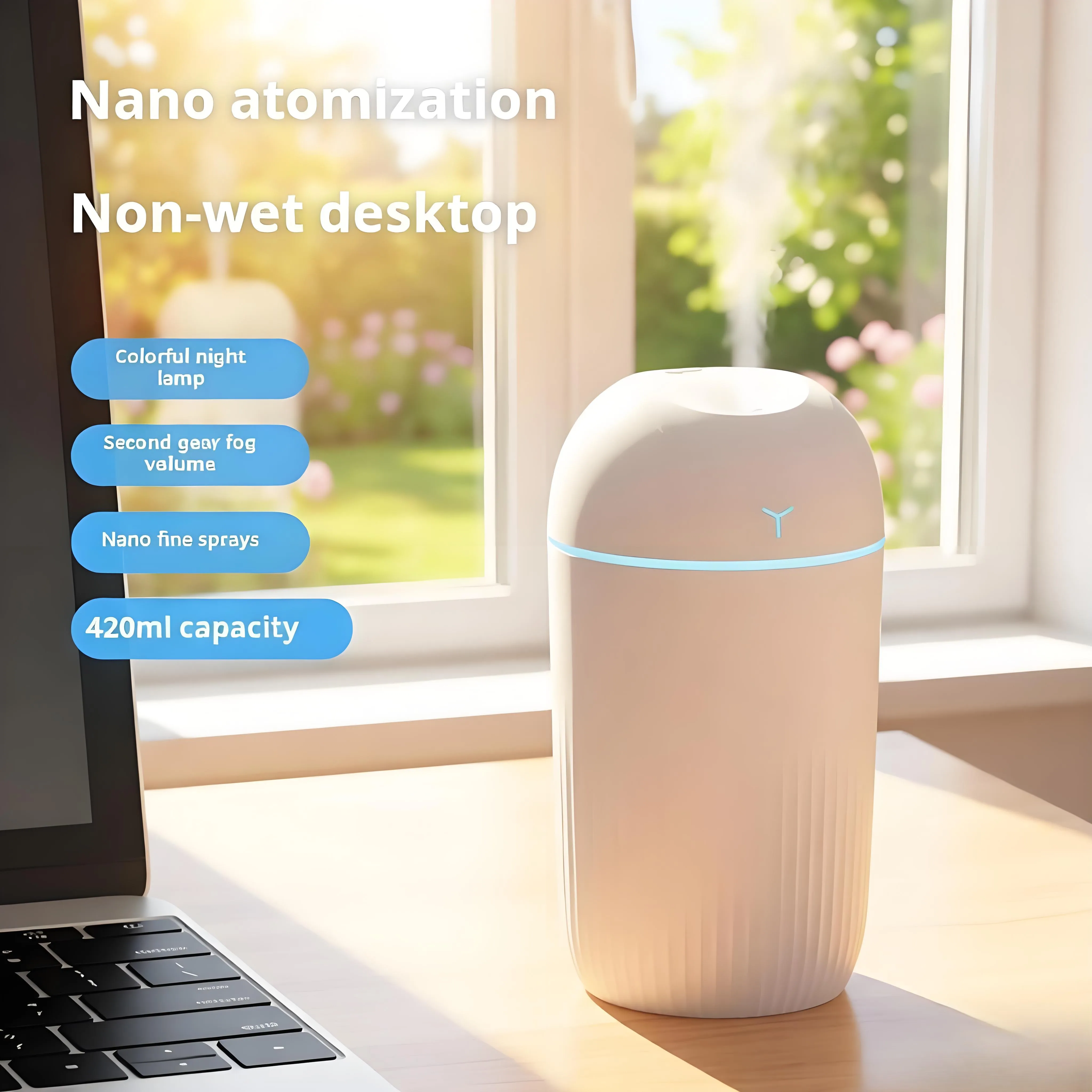 Portable Mini USB Humidifier Small J Six Desktop Office Home Quiet Air Moisturizer