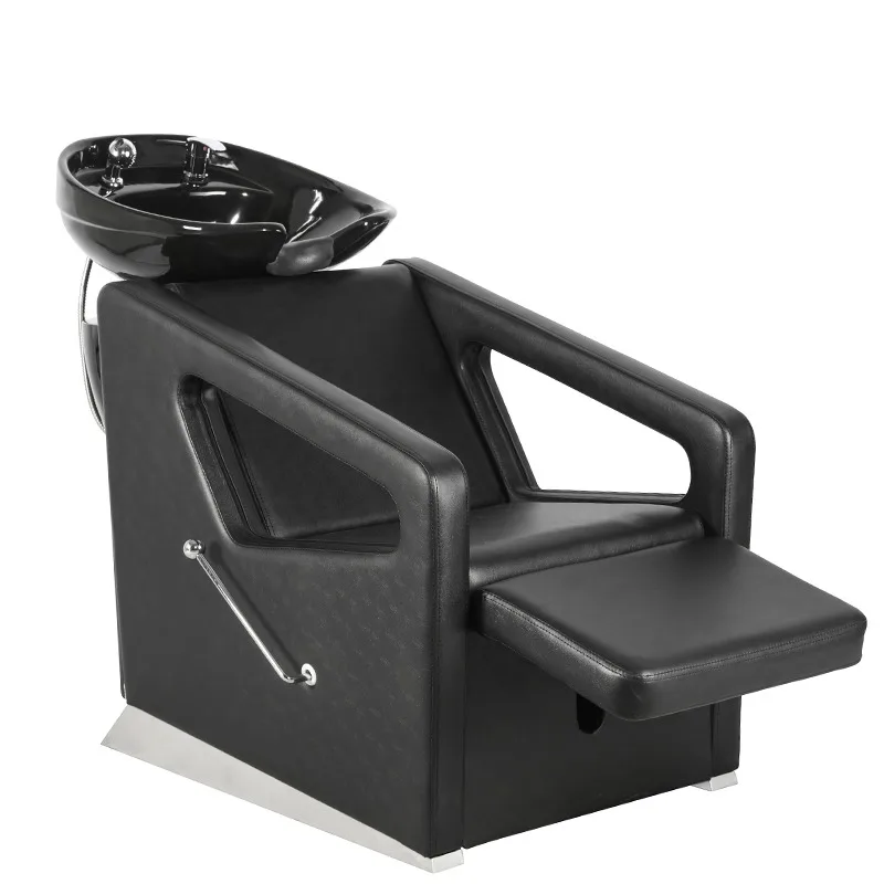 Unique Features  Shampoo Chair with Ceramic Bowl Sink Shampoo Bowl and Chair Hair Salon Furniture;wash Hair Chair