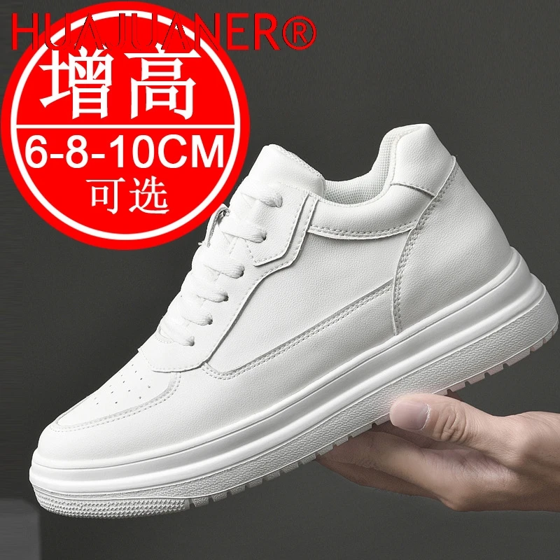 

Luxury Elevator Shoes Men Women Sneakers Height Increasing Shoes Invisible 10CM Heighten Sports Taller Lift White Shoes