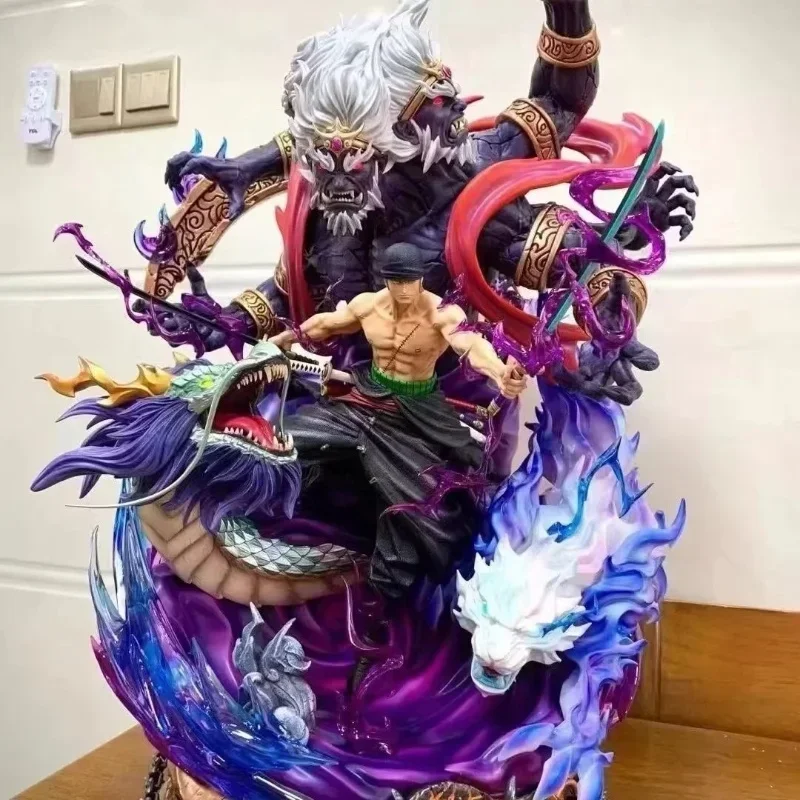 Genuine One Piece Sauron Hell King Yan Mo Luo Luo Luo Noya Statue Figurine Anime Peripheral Model Toy Children Birthday Gifts