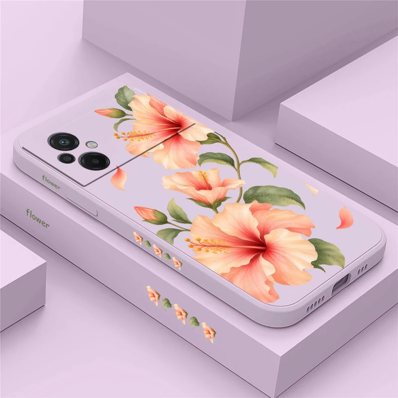 Coque de téléphone à motif de deux lys roses pour Xiaomi Poco X8 Pro Max X7 X6 X5 X4 GT X2 X3 NFC, en silicone souple, anti-rayures, étui arrière.
