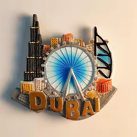 Asia，Dubai，Burj Khalifa Tower，3D Stereoscopic，Tourism souvenirs，Resin painting，Decoration home，Refrigerator magnets