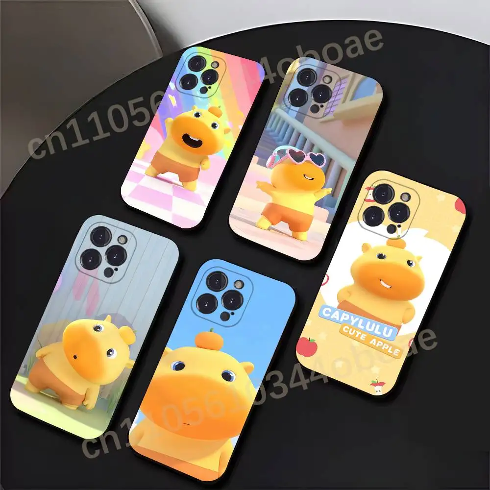 Capylulu Capybara Lulu Cute Phone Case For iPhone 17,16,15,14,13,12,11,Pro,Max,Plus Shockproof Cover