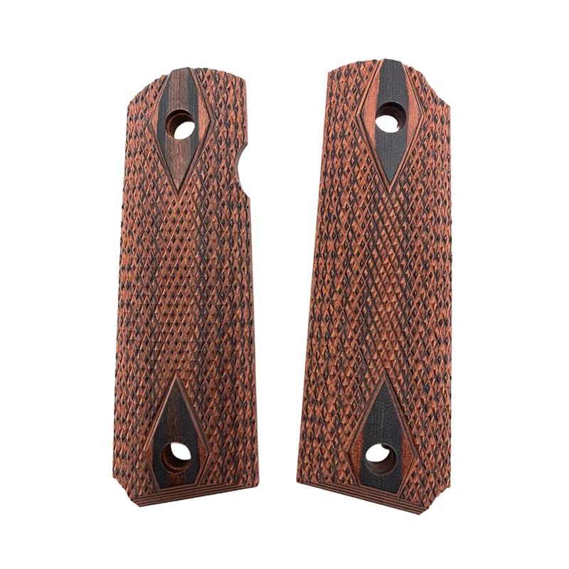Imagem -02 - Padrão de Aderência Manipular Patches com Parafusos Cor Madeira Escalas para 1911 Modelos Faça Você Mesmo Fazendo Substituir Acessórios Peças Laje