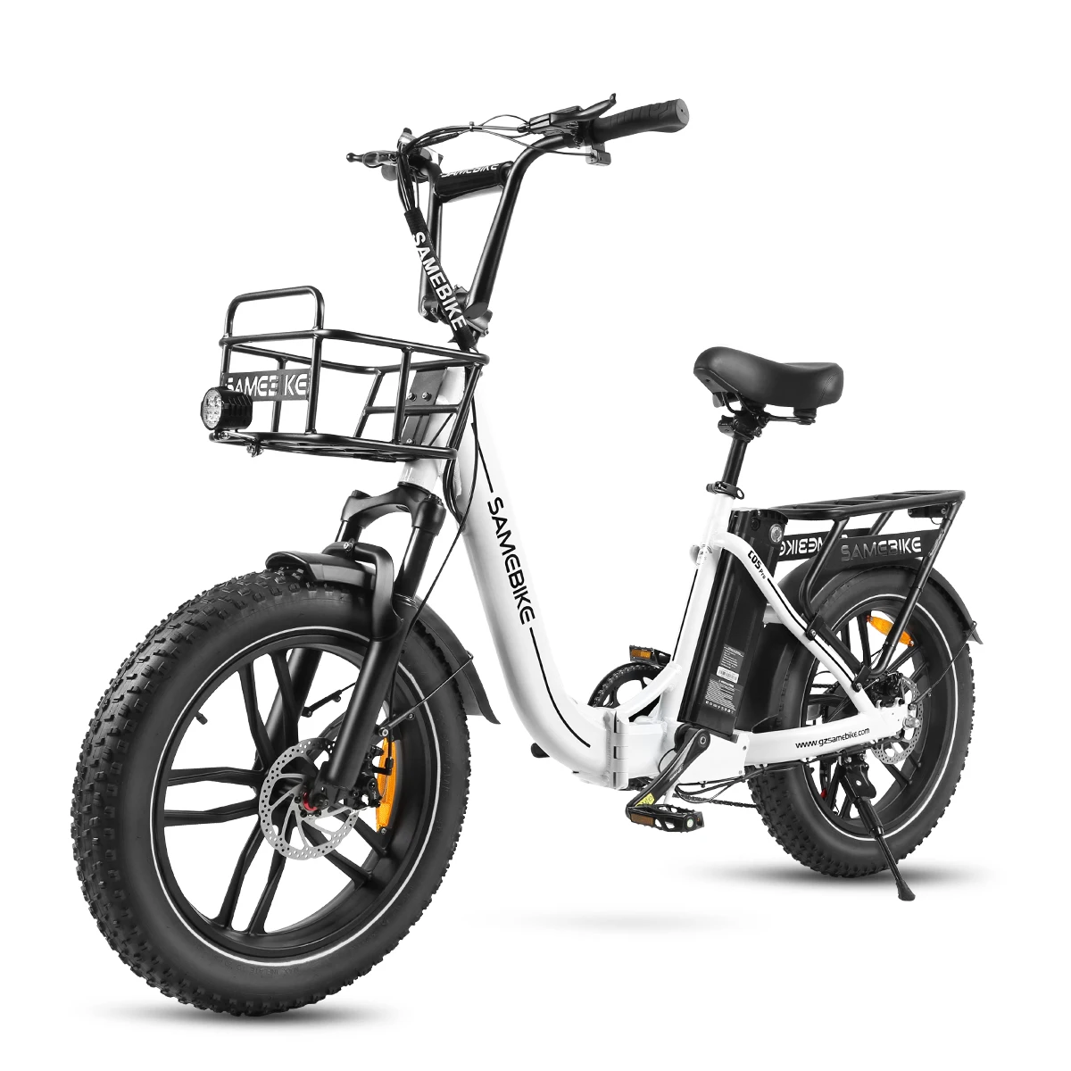 AliExpress NONE Electric Bike 500W Powerful Motor 36V13AH Lithium Battery Step Through Bicycle Adult with Front Basket 20inch Fat Tire Ebike
