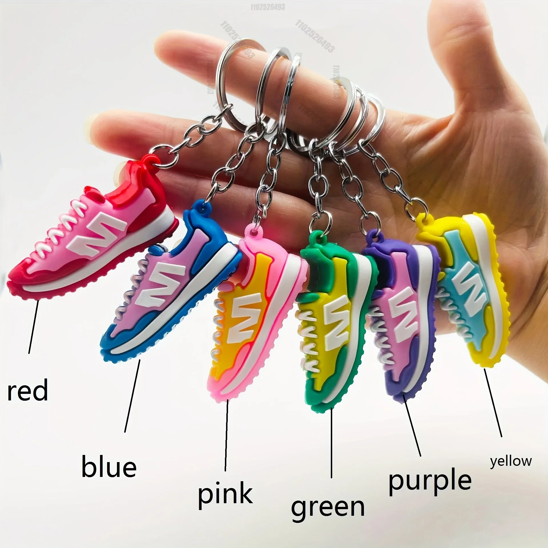 6 st/1 stks Schoen Sleutelhangers Voor Mannen Mini Leuke Cool Sneaker Sleutelhanger PVC Voor Gunsten Collectible Voor sneaker Fans Tas Hanger Gereedschap - afbeelding 2