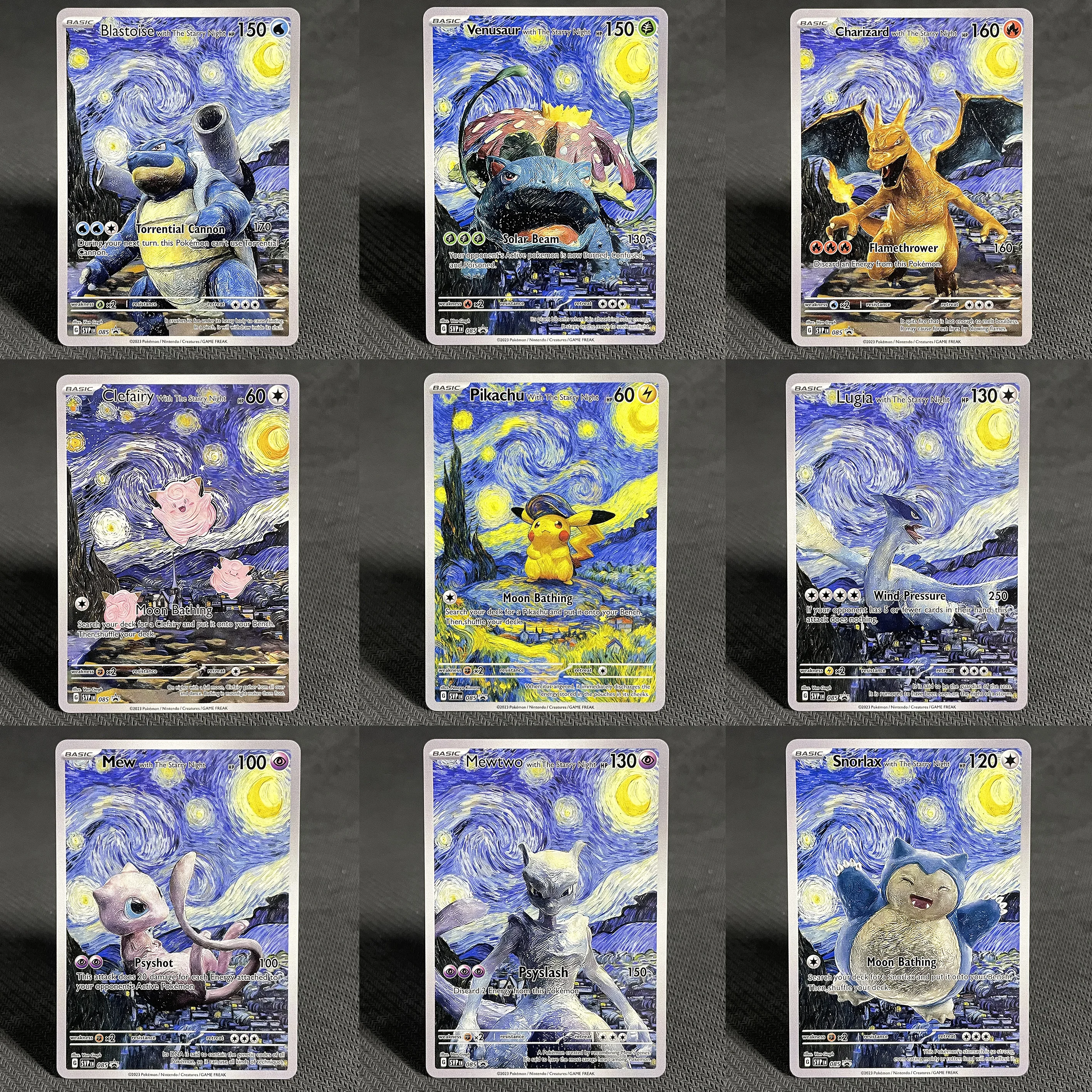 30 قطعة PKM فان جوخ القمر الجميل/الفن الكامل اليابانية حزمة مختلطة بطاقة بيكاتشو روليت ميميكيو لاكي ملعب البوكيمون TCG أرواق لعب