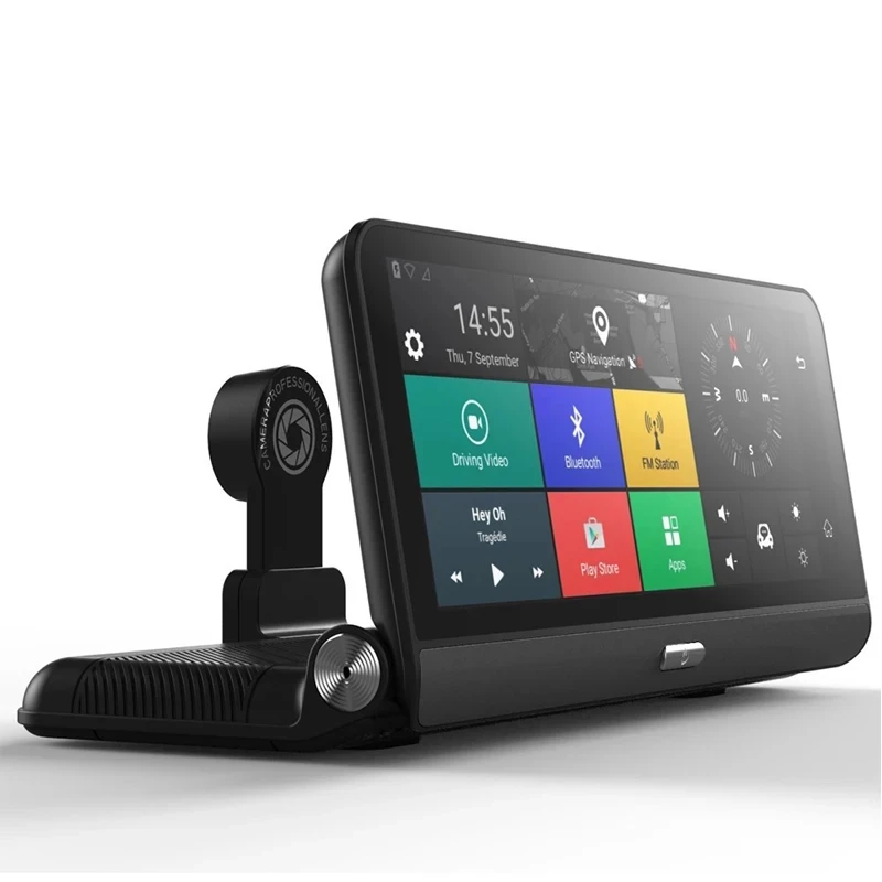 7.84 Inch 4G BT Dual Lens Rearview Mirror Car Camera DVR With GPS Navigation 8 Inch GPS Dual Camera Car Black Box Video Recorde