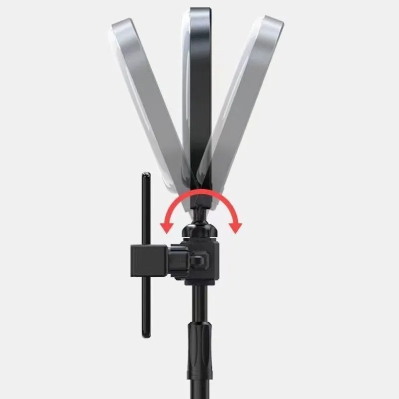 حامل هاتف سطح المكتب لمشاهير الإنترنت، ضوء تعبئة مزدوج 6 بوصة، ضوء ثلاثي الألوان لصور السيلفي، ضوء حلقة LED #2