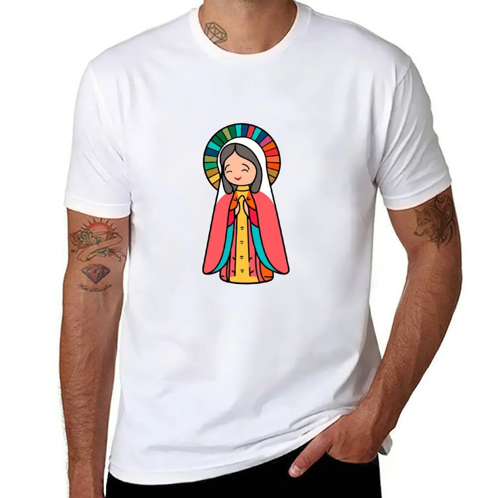 

La Virgen De Guadalupe T-Shirt man t shirt cotton anime t shirts for man mens graphic t shirts T-Shirt