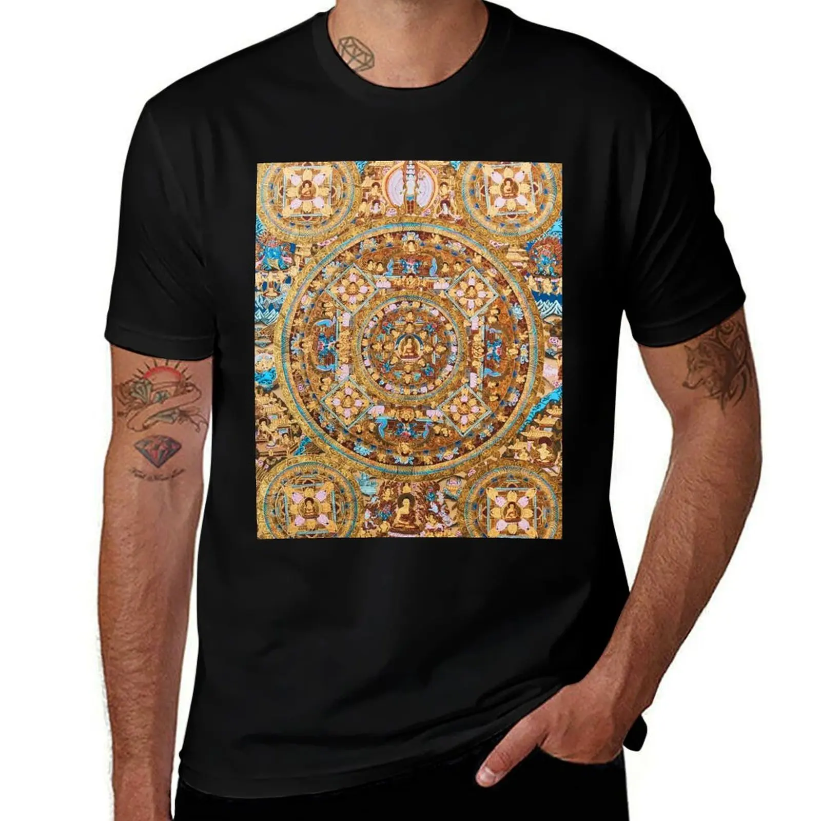 Buddhist Mudra Bodhisattva Mandala 47 T-Shirt Plus Size Street Style Tee T-Shirt