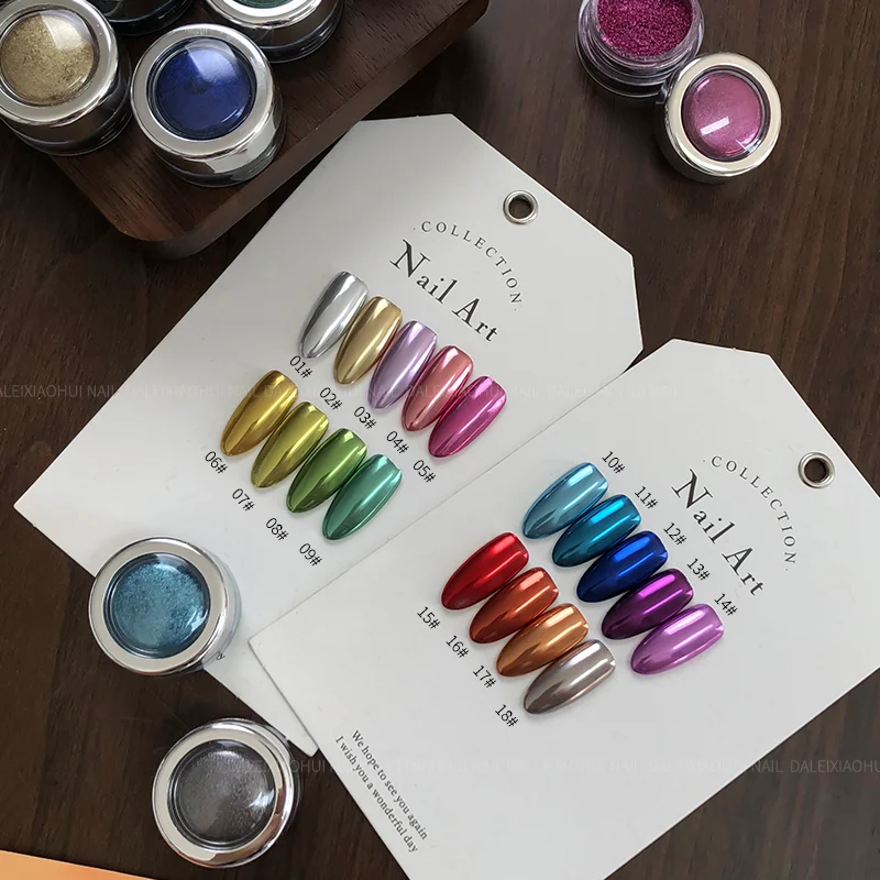 Nail Magic Mirror Powder Multicolor Metal Chrome Mirror Nail Glitter Paint Nail Art Creation
