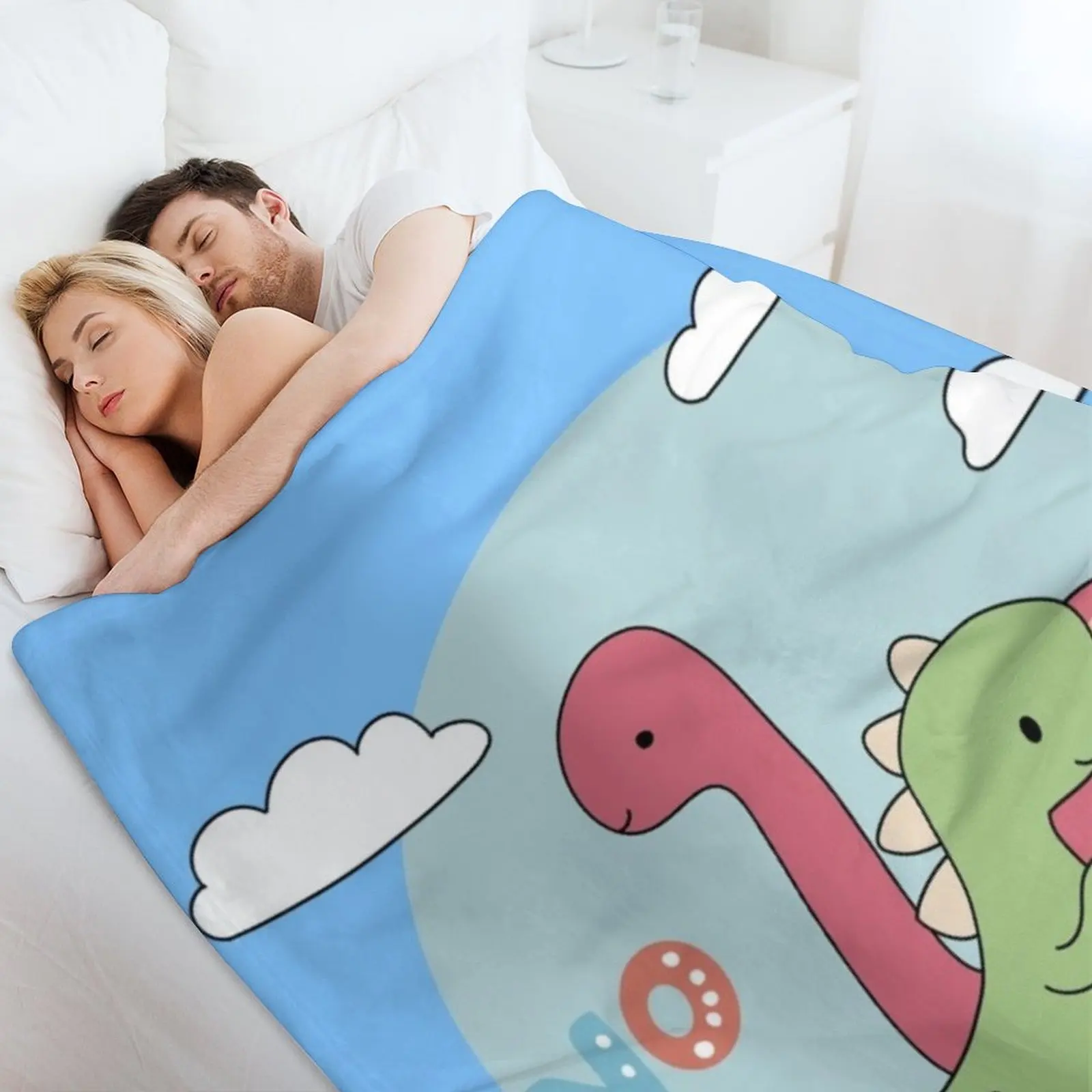 لا بأس أن تكون على ما يرام دينو رحلة الطريق تي شيرت رمي بطانية السرير منقوشة البطانيات للطفل أنعم البطانيات الزخرفية