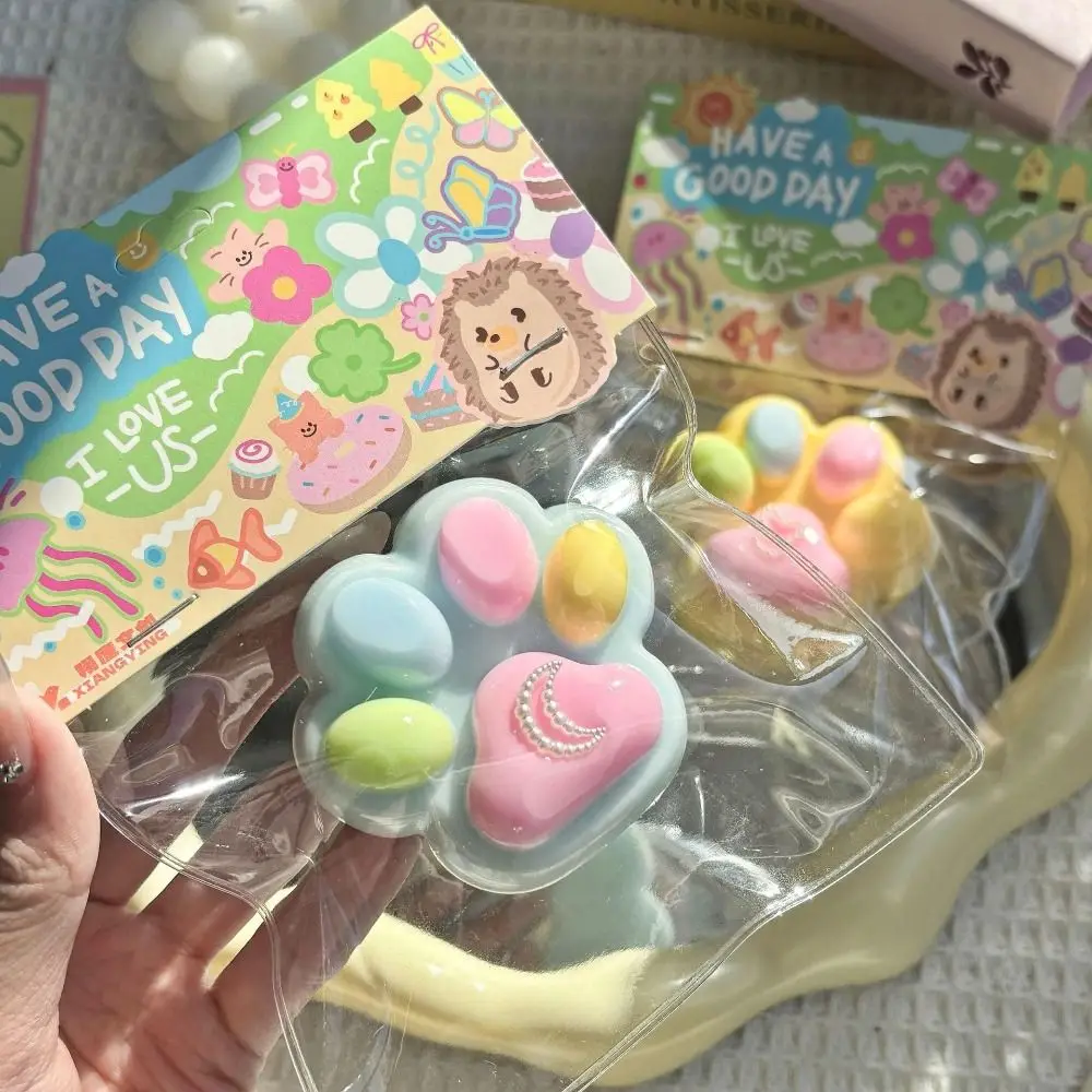 Giocattolo sensoriale Morbido zampa di gatto Giocattolo da spremere TPR 3D Cartoon Fidget Toy Simpatico silicone Zampa di gatto Pizzico Giocattolo per bambini