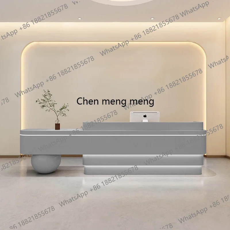

ze5556Display Design Reception Desks Executive Simple European Long Reception Desks Luxury Welcome Comptoire Accueil