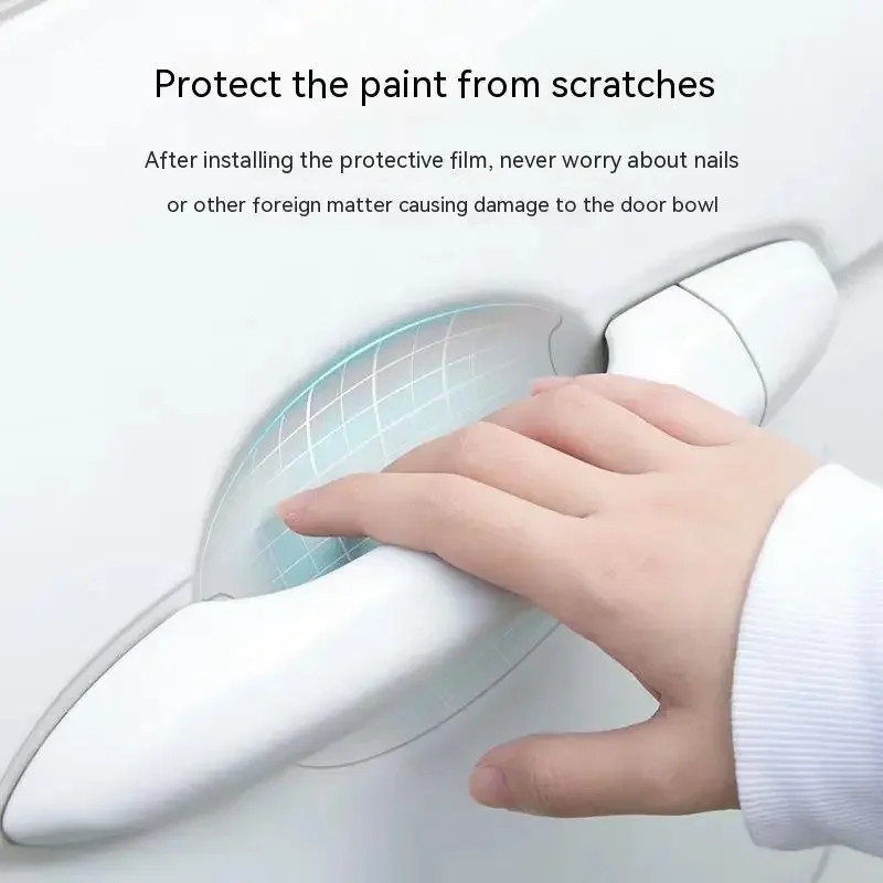 Car Door Handle Protective Sticker Wear Resistant Scratch Resistant Transparent Protective Strip TPU Door Bowl Protective Stick