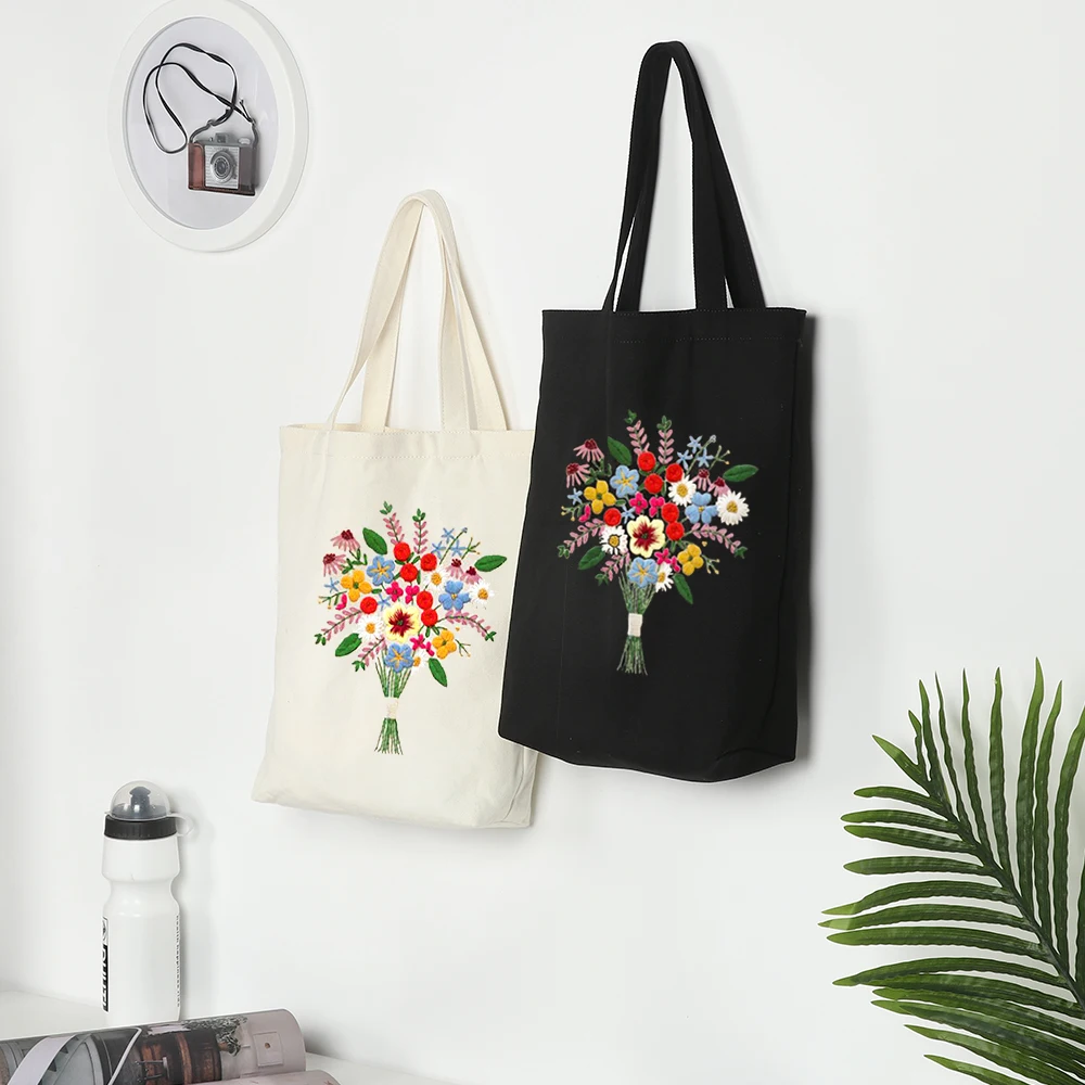 Art Crafts Embroidery Hoops Flower Pattern Cloth Threads Tools Cross Stitch Sewing Needlepoint Kits Embroidery Kit