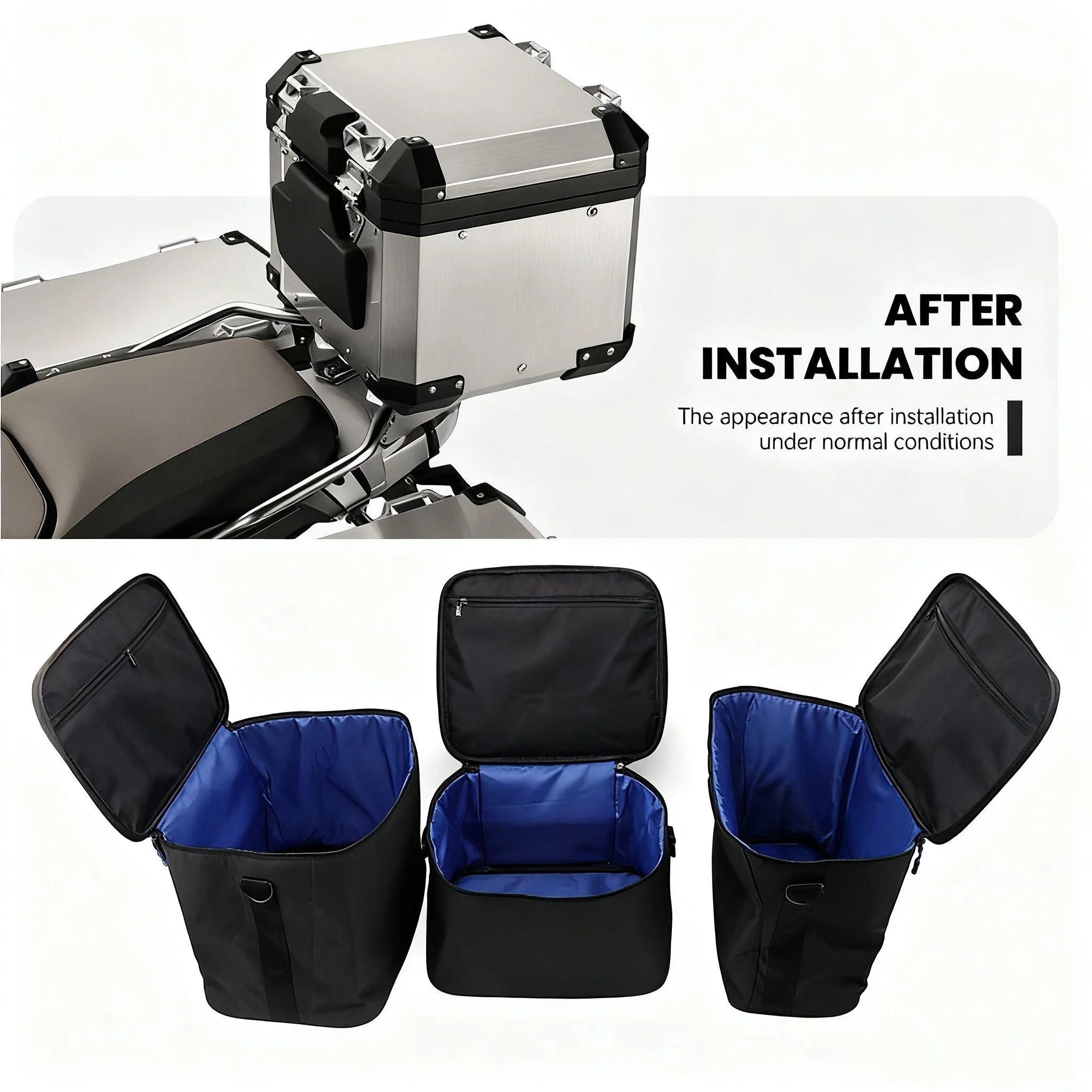 

Новая мотоциклетная сумка для багажа, черные внутренние сумки, алюминиевый верхний боковой чехол для BMW R1250GS R1200GS ADV F800GS F850GS F750GS
