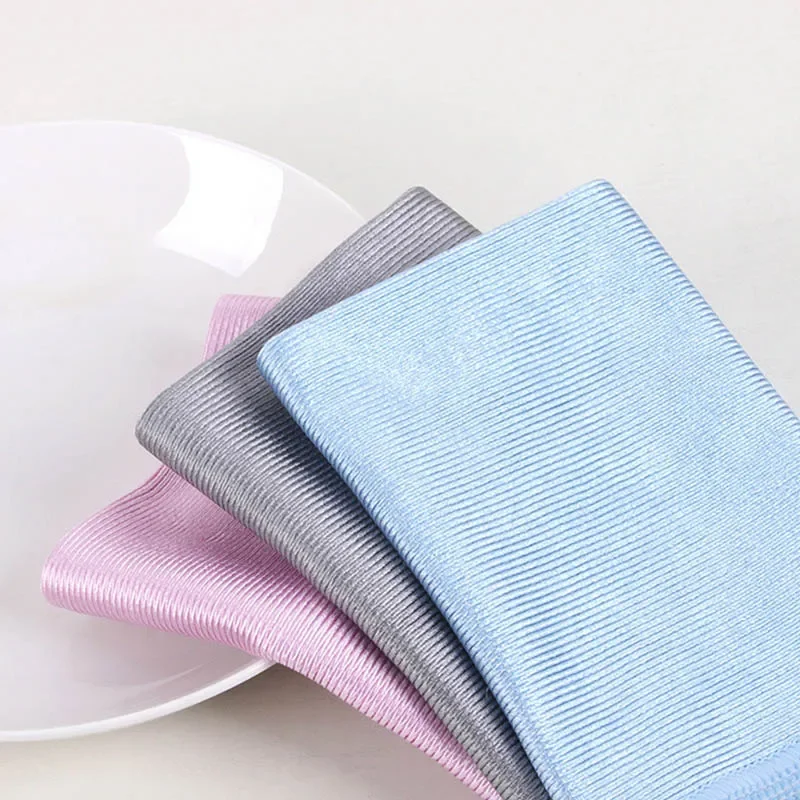 1 Pc Kitchen Cleaning Cloth No Trace Absorbable Soft Microfiber No Lint Window Car Rag Cleaning Towel Wipes Glass Cloth Gadgets