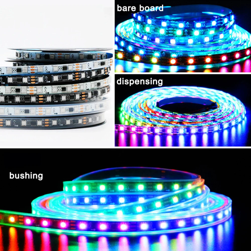 LEDストリップライト,リボンライト,フレキシブル,3, DC 12v,ws2811,5050,外部