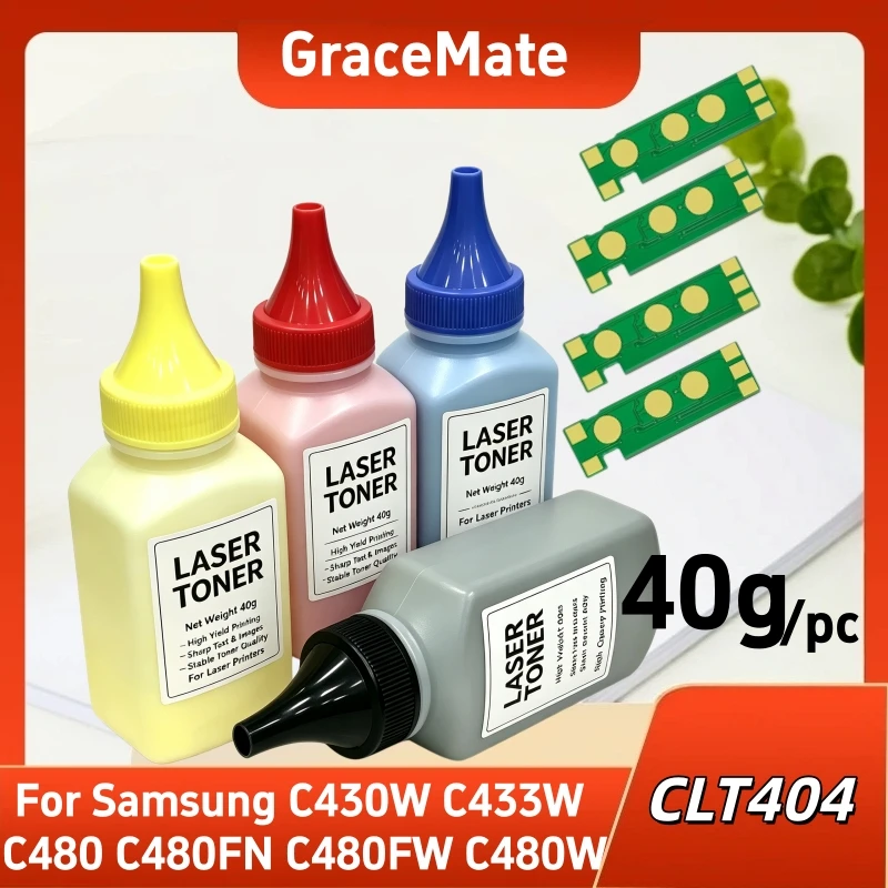 Toner Powder Compatible CLT-K404S clt-404s CLT404S Toner Chip for Samsung C430W C433W C480 C480FN C480FW C480W