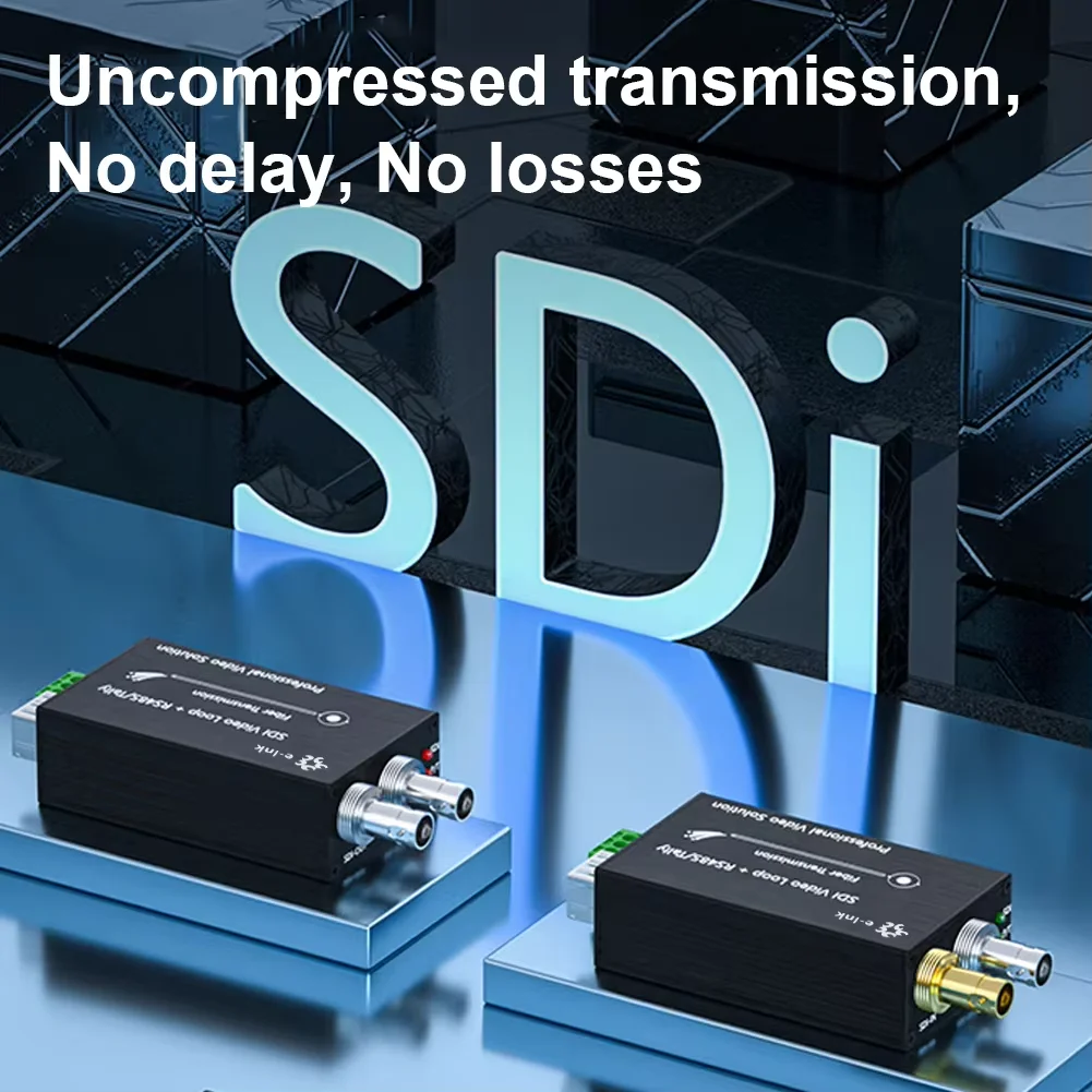 

Mini HD/3G SDI Fiber Extender LC with RS485 Tally Loop Output Fiber Converter 1080P 30Hz/60Hz Optical Transceiver LC 20km