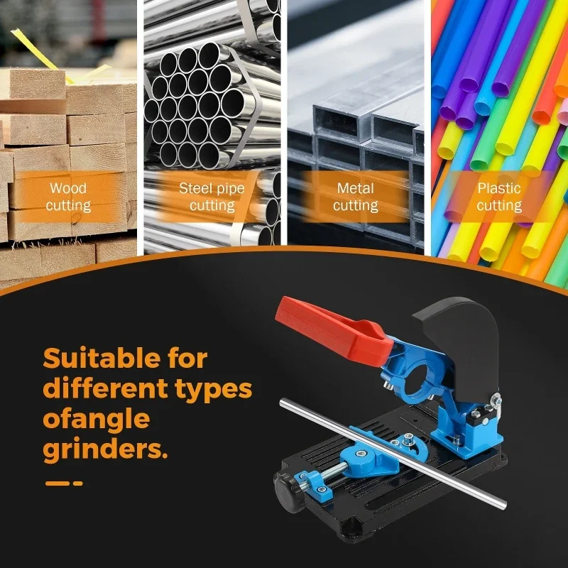2 in 1 Upgrade Angle Grinder Fixed Universal Bracket Polishing Conversion Cutting Machine Pull Rod Angle Grinding Stand