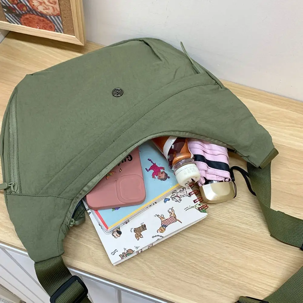 المحمولة الكورية نمط النايلون حقيبة كروسبودي سعة كبيرة قماش أكسفورد القماش حقيبة كتف كل مباراة حقيبة يد زلابية حقيبة المرأة