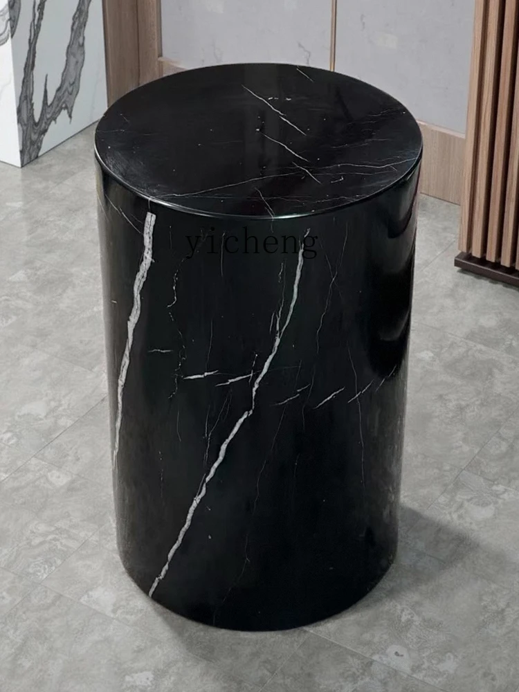 

XL cylindrical marble base porch decorative ornament stone decorative column table