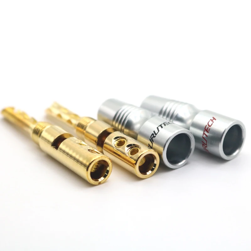 4Pcs Furutech BFA Banana Plug Screw Locking HiFi Audio Adapter 5mm Amplifier Speaker Cable Connector