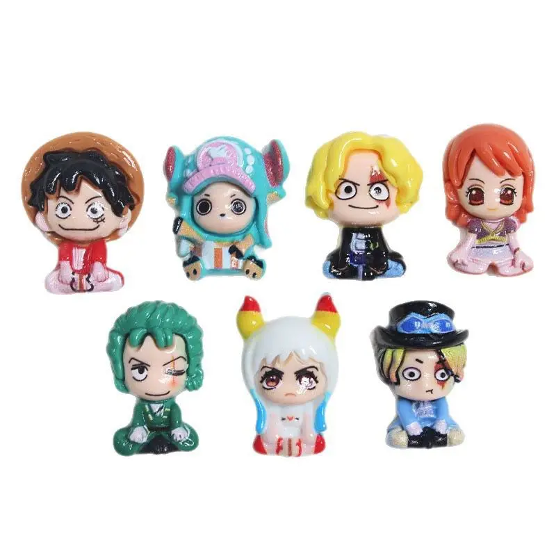 

One Piece cartoon resin DIY glossy Luffy character small accessories, shoe charms, keychain pendants, phone case decorations