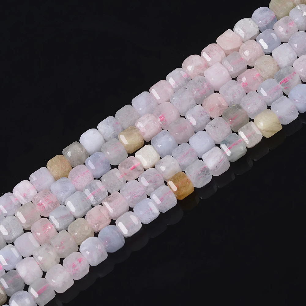 Natural   Amethyst   Lapis Lazuli   Tiger Ey  Amazonite  Aquamarine  Cube  Moonstone DIY Beads  bracelet necklace making
