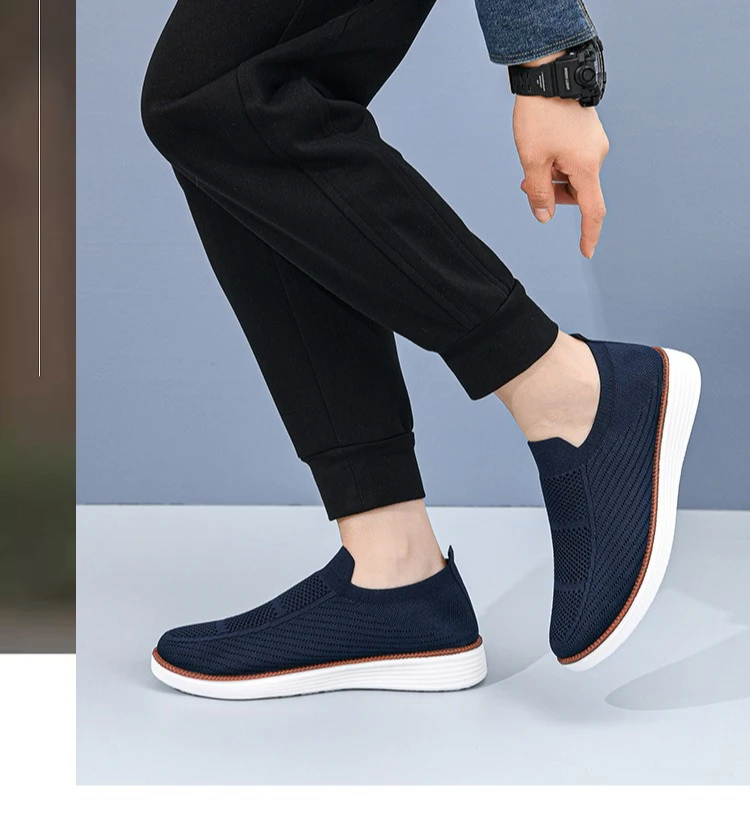 Frühling und Herbst Neue Atmungsaktive Freizeitschuhe Herrenschuhe Weiche Sohle Leichte und Bequeme Mesh-Schuhe – Detail 5