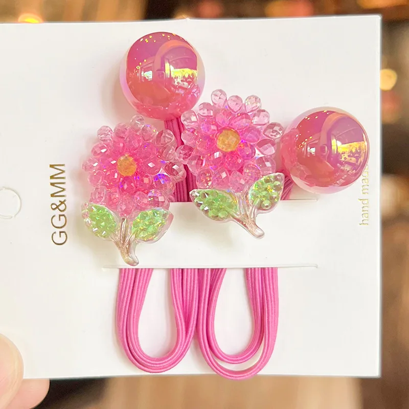 Korea Cute Swan Hair Rubber Bands For Kids Elastic Flower Hair Tie Baby small Bow Hair Rope Girl Hairties Toddler Accessories