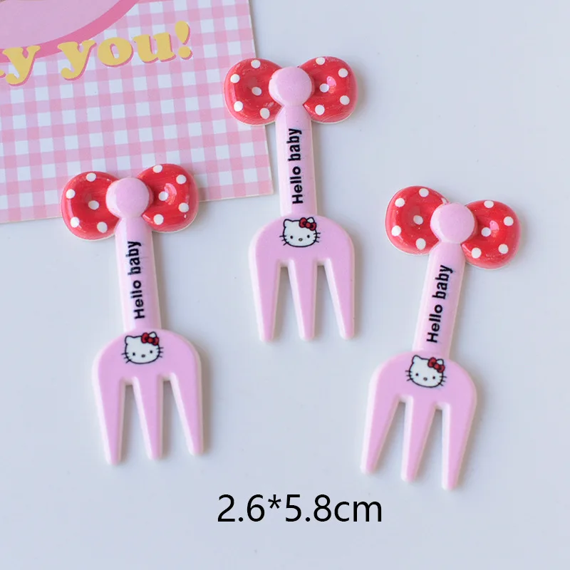 10 قطعة اكسسوارات مرحبا كيتي لطيف القوس الكرتون Kt النساء المنتجات جراب هاتف دبوس الشعر حذاء زهرة DIY بها بنفسك المواد هدية بالجملة #2