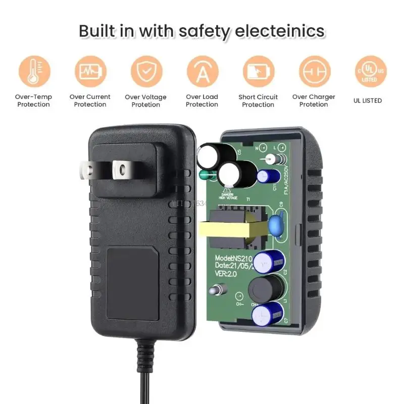  Plastic 2-10S Cell NiMH Battery Charging Adapters with 5A Output Prevention for Remote Aircraft Use