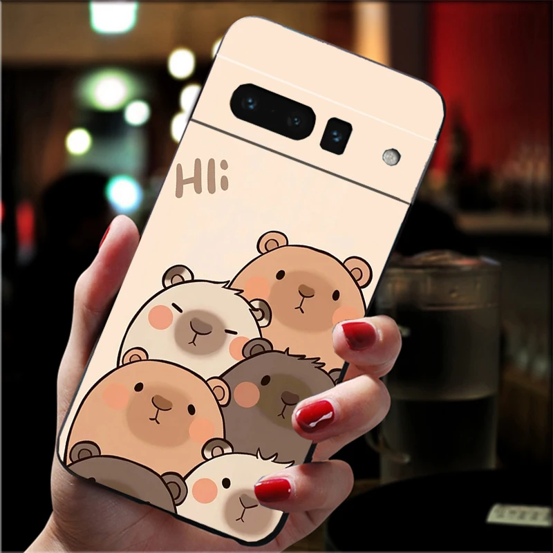 

Cute Capybara cartoon Carcasa Funda Phone Case For Google Pixel 10 9 Pro XL 9A 8 7 6 Pro Pixel 8A 7A 6A Pixel 8 7 6 5 Case