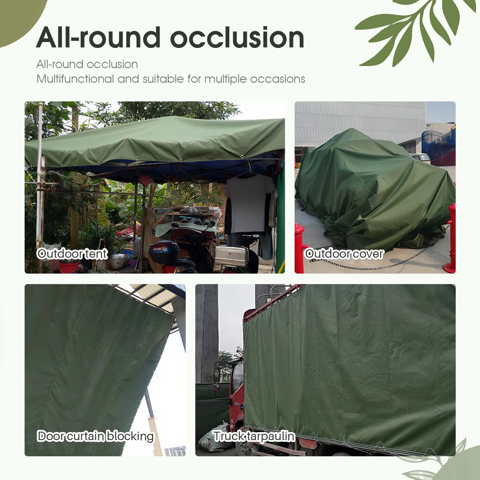 650 g/m2 ultradeste, wasserdichte Plane, UV-beständig, reißfest, Leinwand-Plane, Abdeckung für Überdachung, Zelt, Dach, Camping, Holzpile – Detail 9