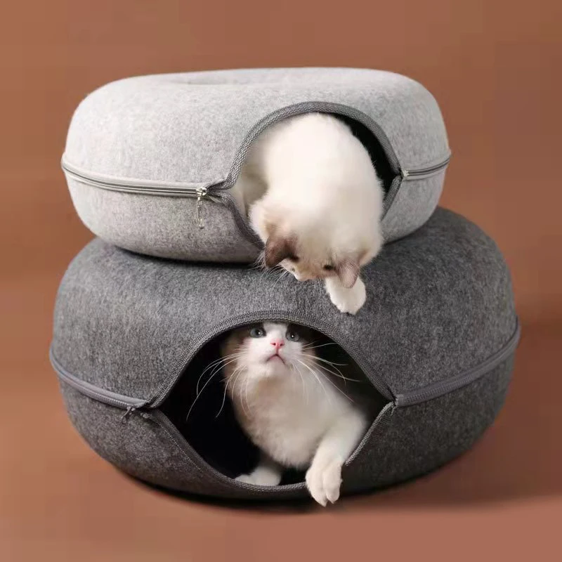 4 Color Cats Tunnel Interactive Play Toy Cat Bed Dual Use Indoor Toys Kitten Exercising Products Cat Training Toy for Small Pets