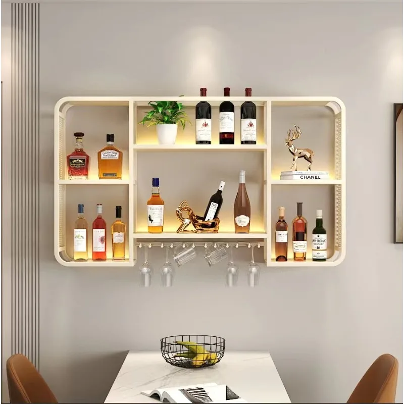 

Living Room Display Bar Cabinet Wine Rack Drinks Kitchen Standing Wall Bar Cabinet Wine Rack Rustic Metal Szafka Club Furniture