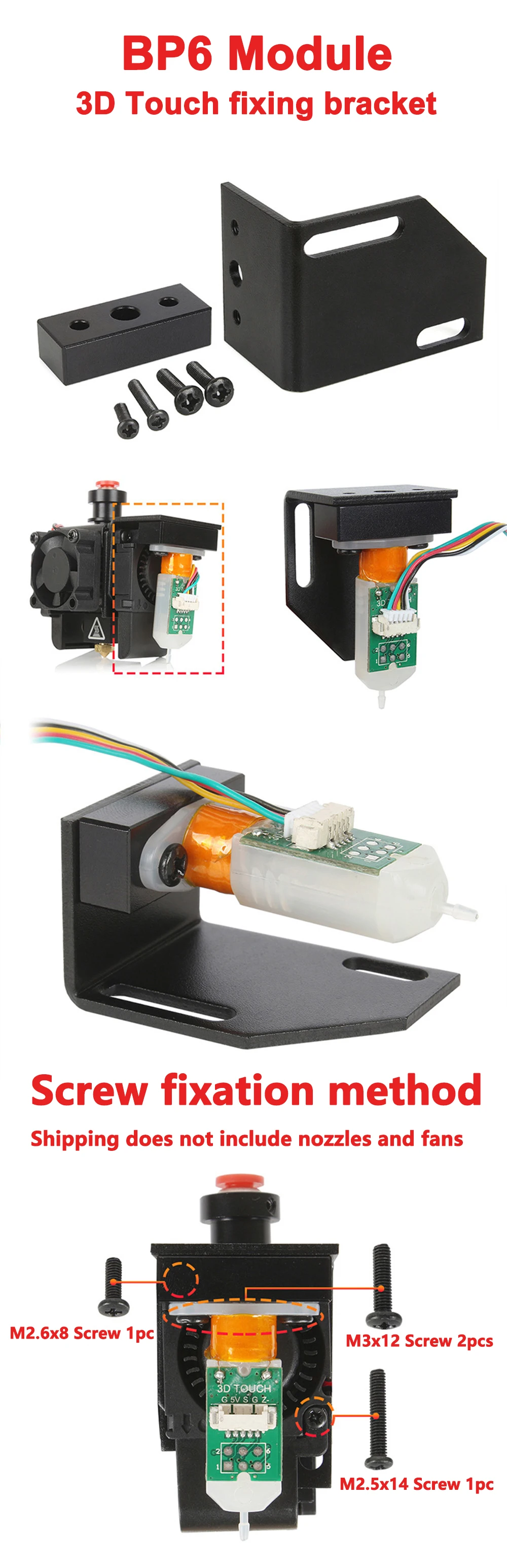 Twotrees 3D Touch Sensor Auto-Bett-Nivellierungssensor BL Touch BLTouch 3D-Drucker-Teile Reprap MK8 I3 Ender 3 Pro Anet A8 Tevo – Detail 8