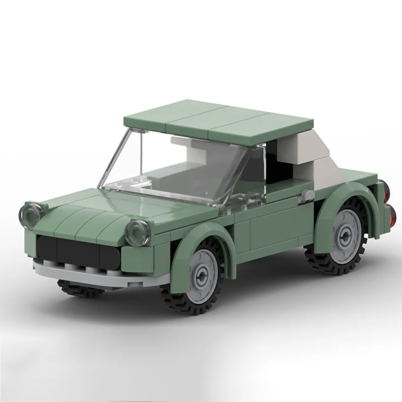 Geschwindigkeit Racing Auto Modell MOC Bausteine Figaro Retro Kleine Auto Modulare Technologie Kinder Urlaub Geschenke Montieren Spielzeug Anzug