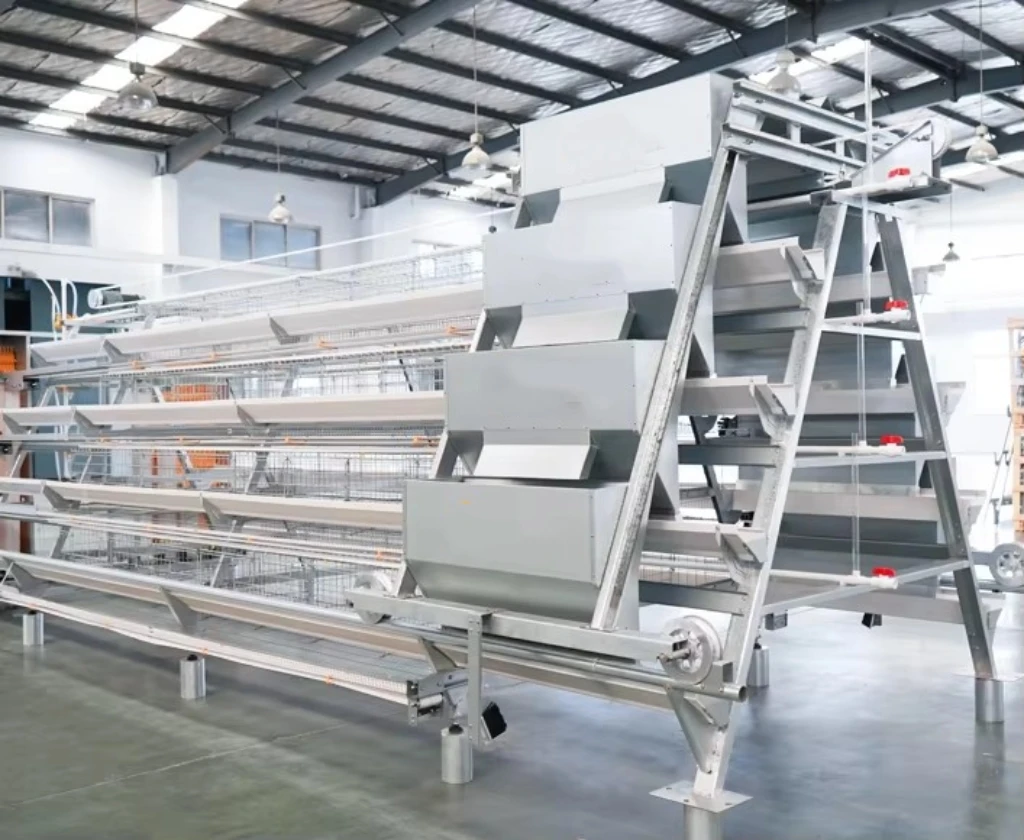 New Poultry Layer Farm Equipment 4-Tier A-Type Automatic Battery Hot-Dip Galvanized Chicken Egg Laying Hens Cage