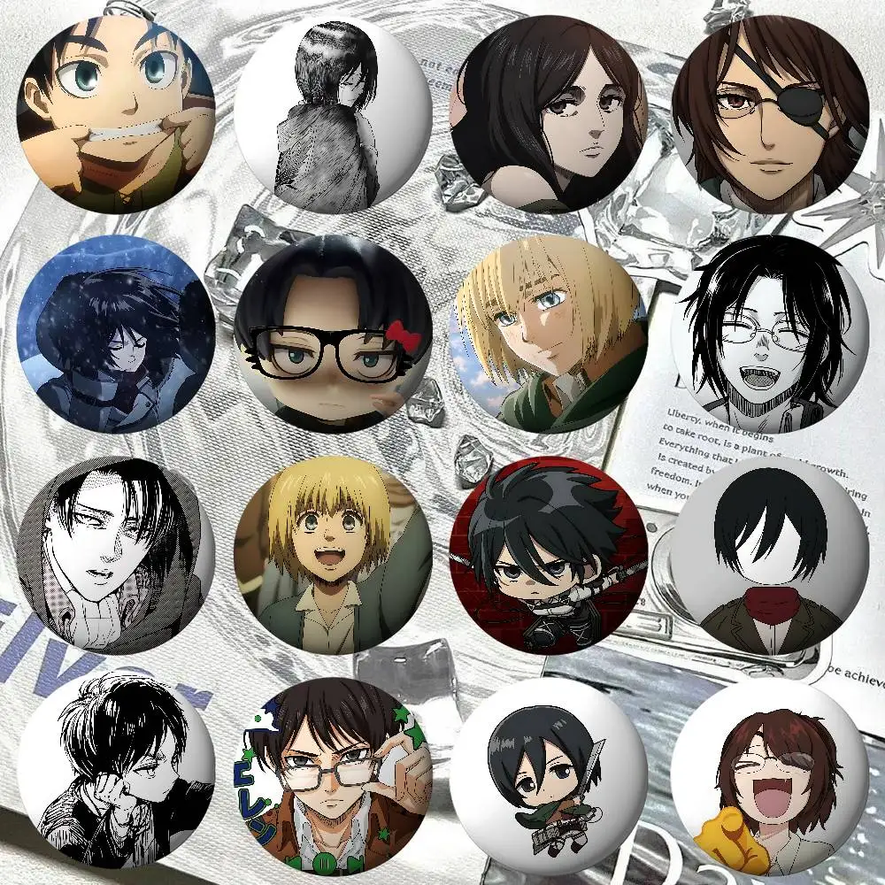Niedliche Anime A-Attack On Titan-S lustige Anstecknadeln für Freunde, Rucksäcke, Kleidung, Sammleraccessoires, Schmuckgeschenke