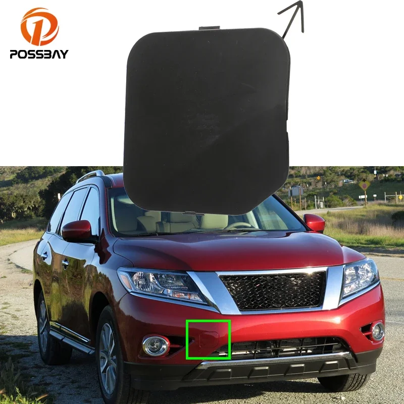 For Nissan Pathfinder 2013 2014 2015 2016 Car Front Bumper Tow Eye Hook Cover Black Exterior Accessories Replacement 622A0-3KA0A