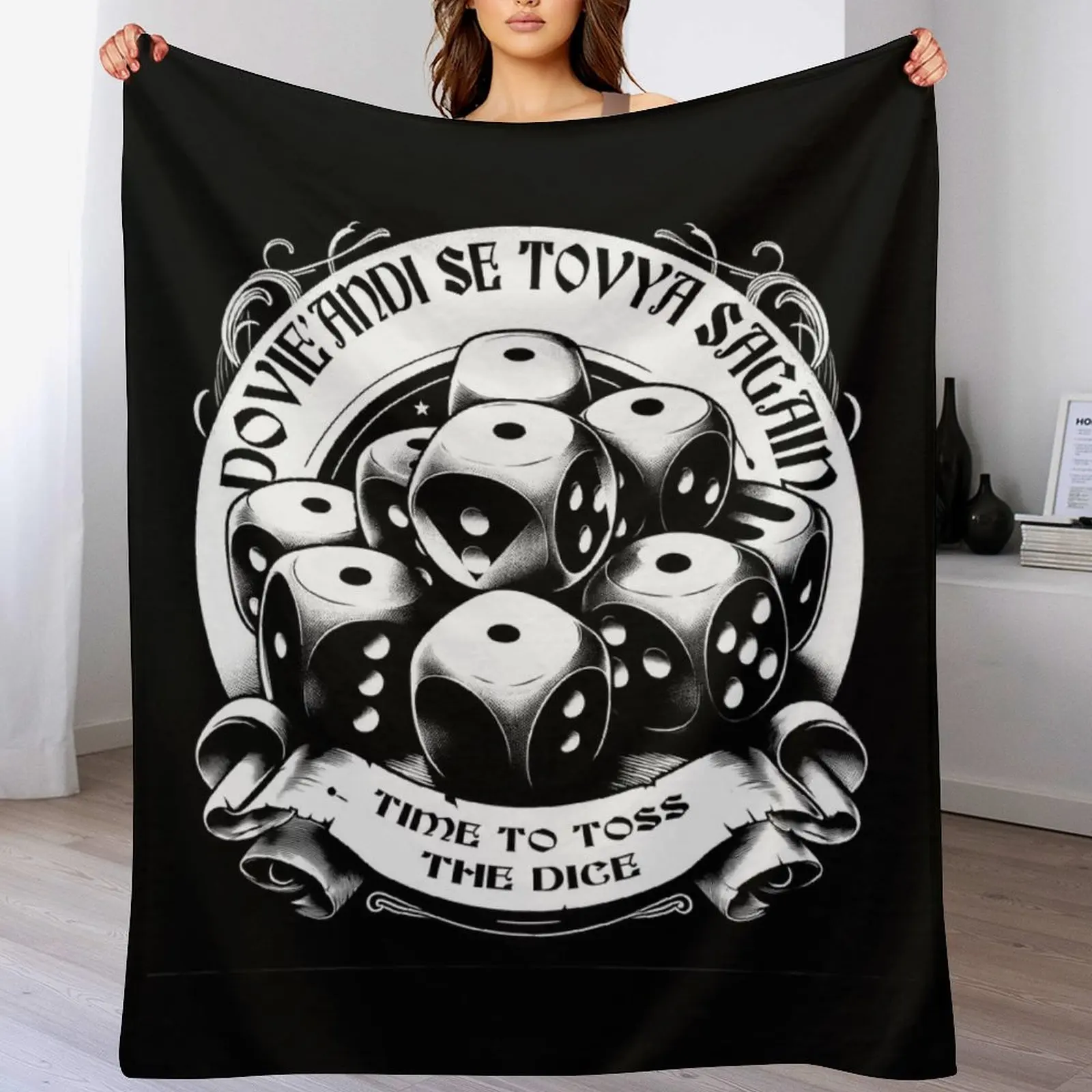 

Time To Toss The Dice - Wheel of Time Throw Blanket Personalized Gift Thermal Single Sofa Blankets