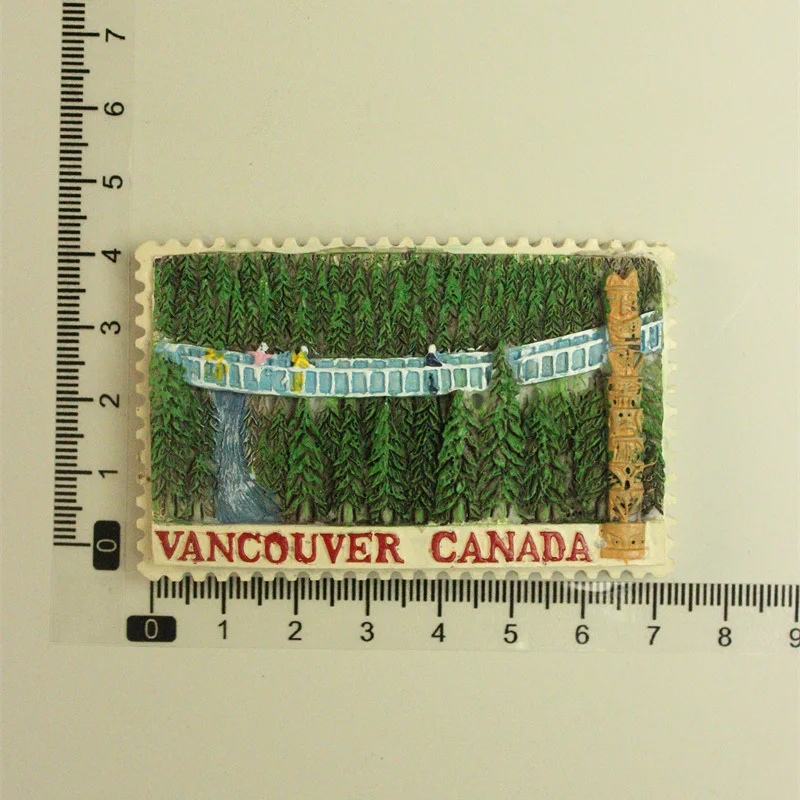 

Canadian Vancouver Capilano Suspension Bridge Fridge Magnet Unique Creative Home Decor 3D Decorative Items